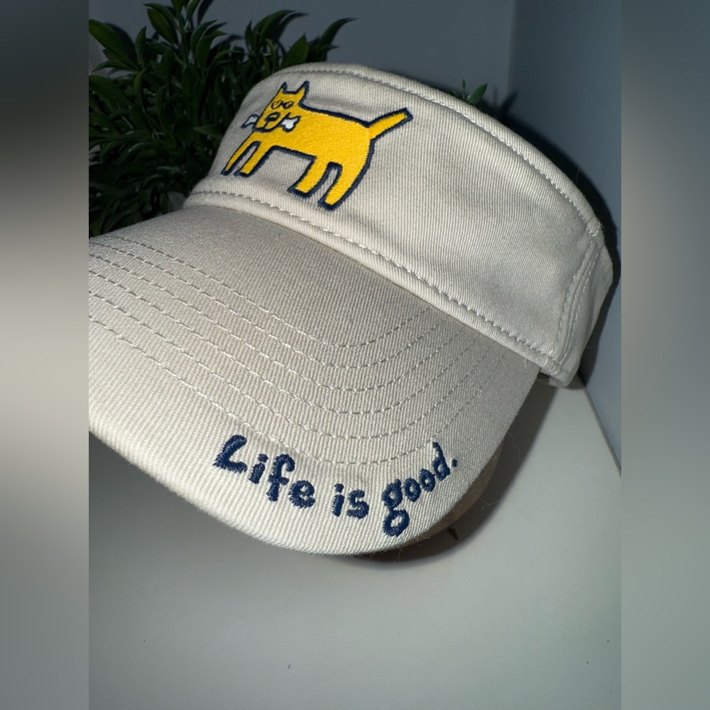 “life is good” NEW visor. Never worn. Tan neutral color. Women’s